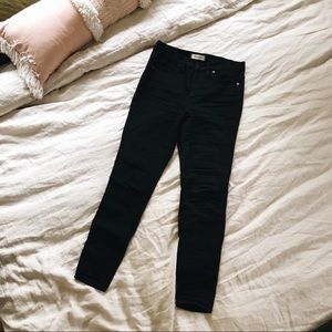 Madewell black high rise skinny jeans